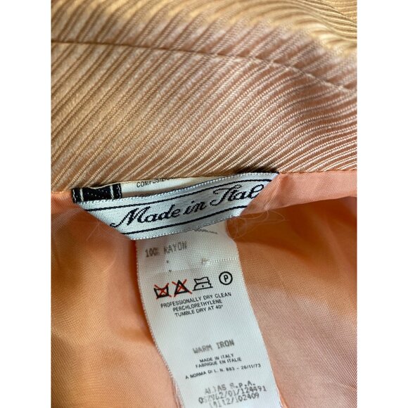 Gianni Versace Couture Silk Blazer Peach Sz 38 Made in Italy Vintage 90s - Picture 9 of 16
